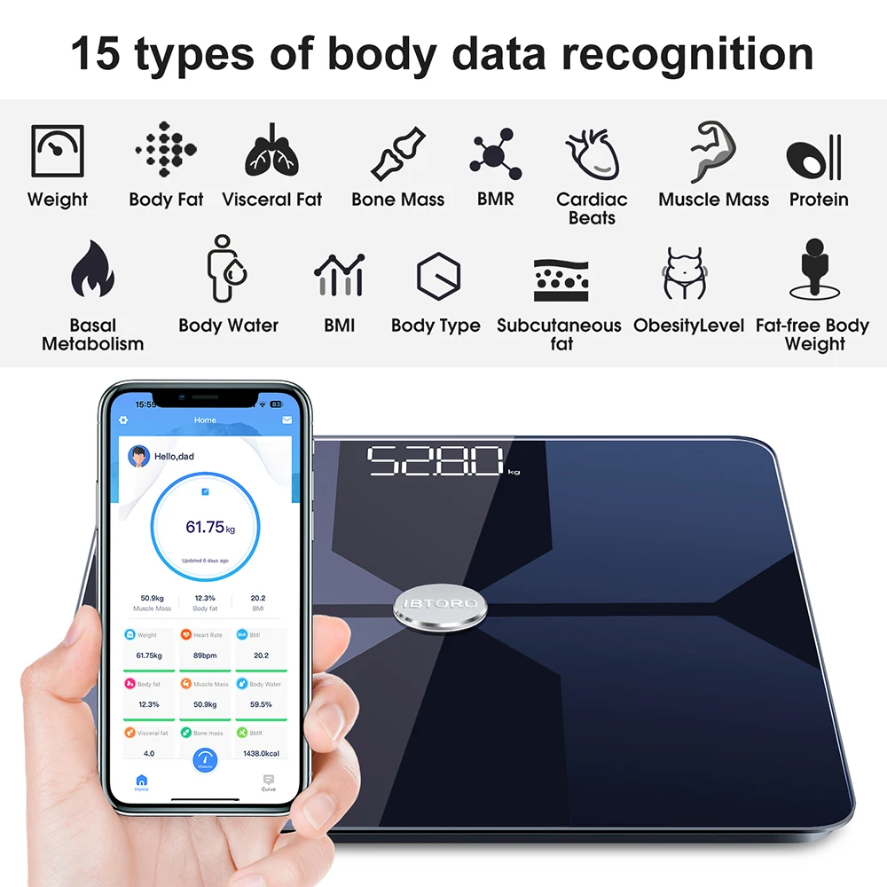 Body Fat Scale Wifi Home Preci - Home Bathroom Scales recension och pris