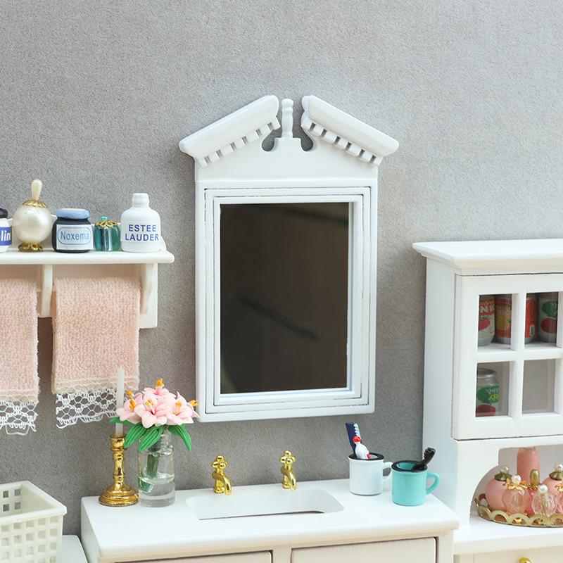 White Mirror Dollhouse Bathroo - Home Bathroom Scales recension och pris