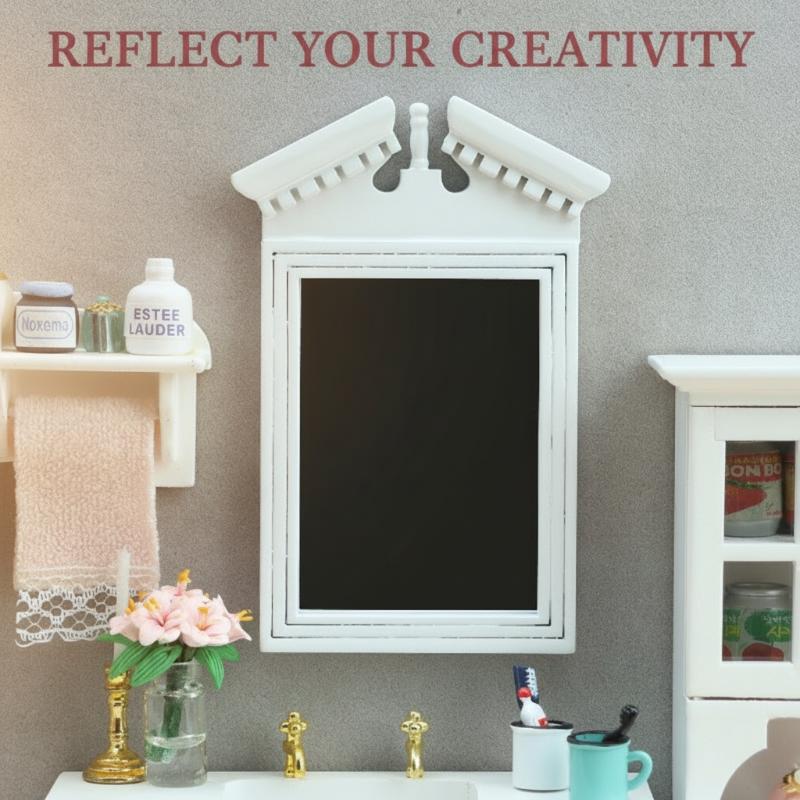 White Mirror Dollhouse Bathroo - Home Bathroom Scales recension och pris