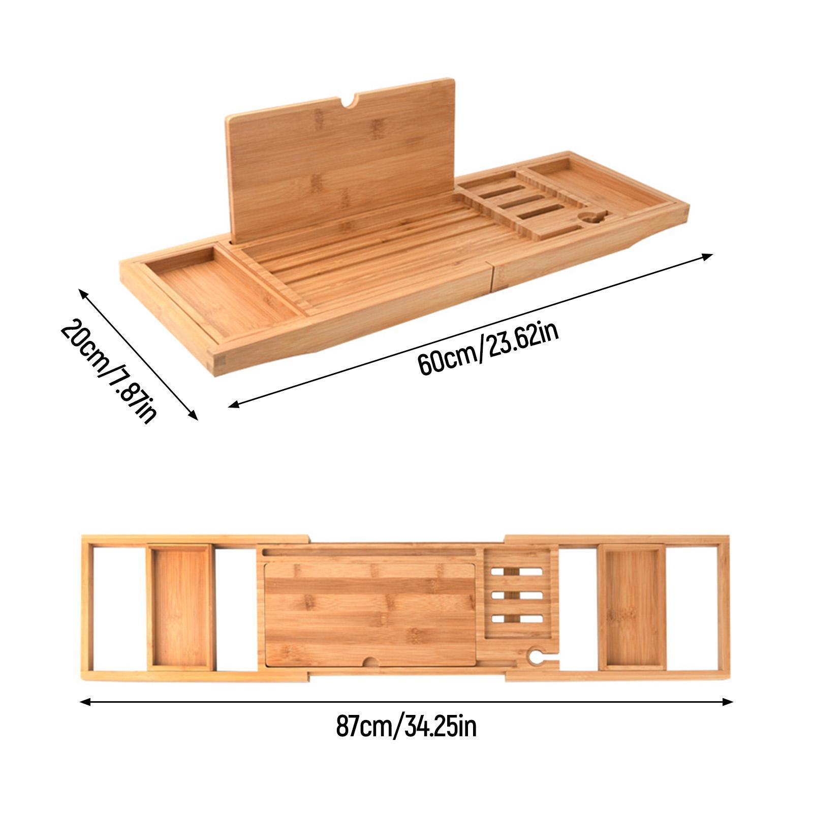 Bamboo Bathtub Caddy Tray Exte - Bath Caddy Tray recension och pris