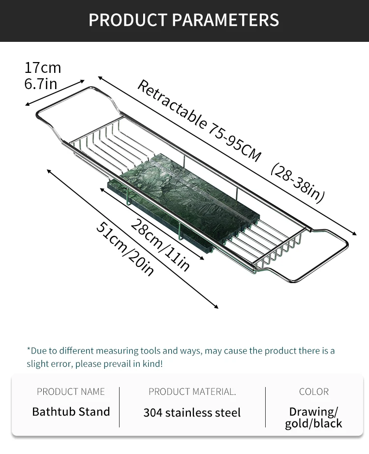Stainless Steel Bathtub Caddy  - Bath Caddy Tray recension och pris