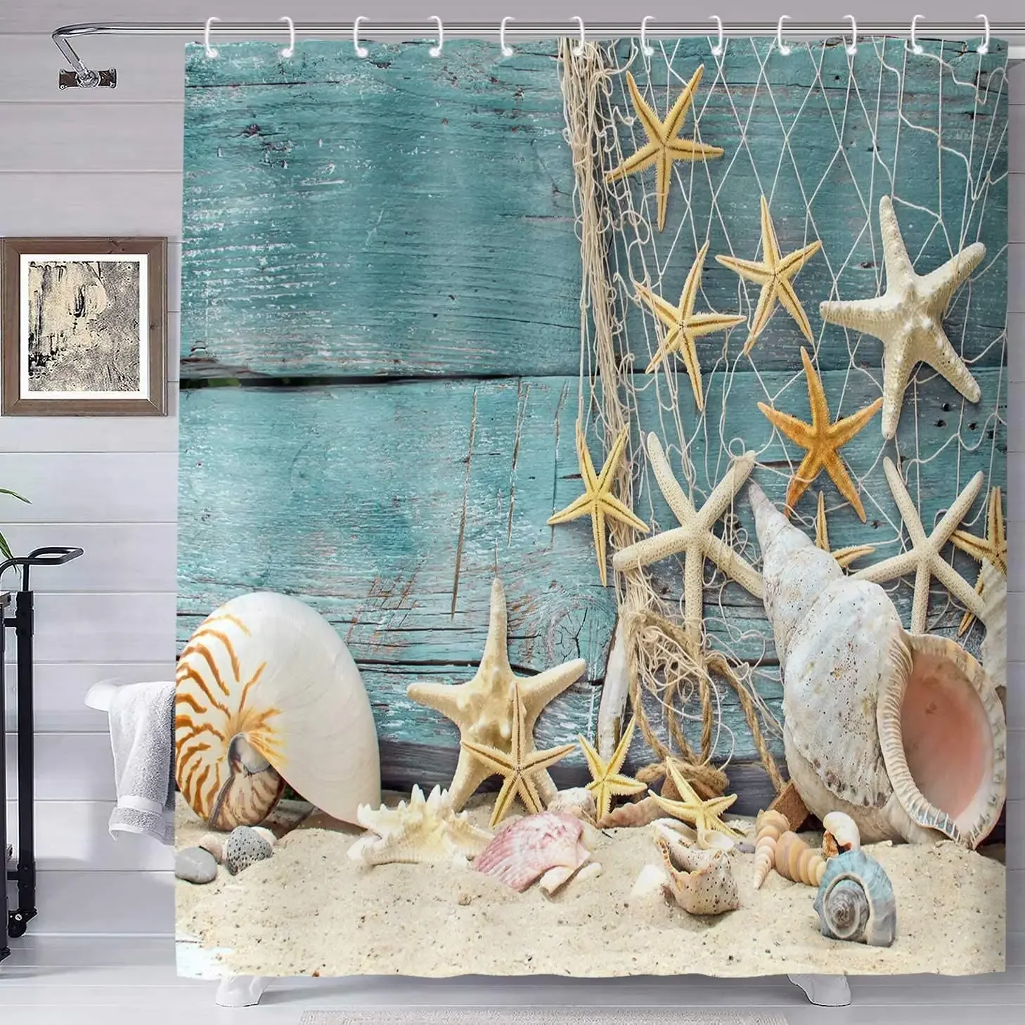 Seashell Shower Curtain Summer - Shower Curtain Liner recension och pris