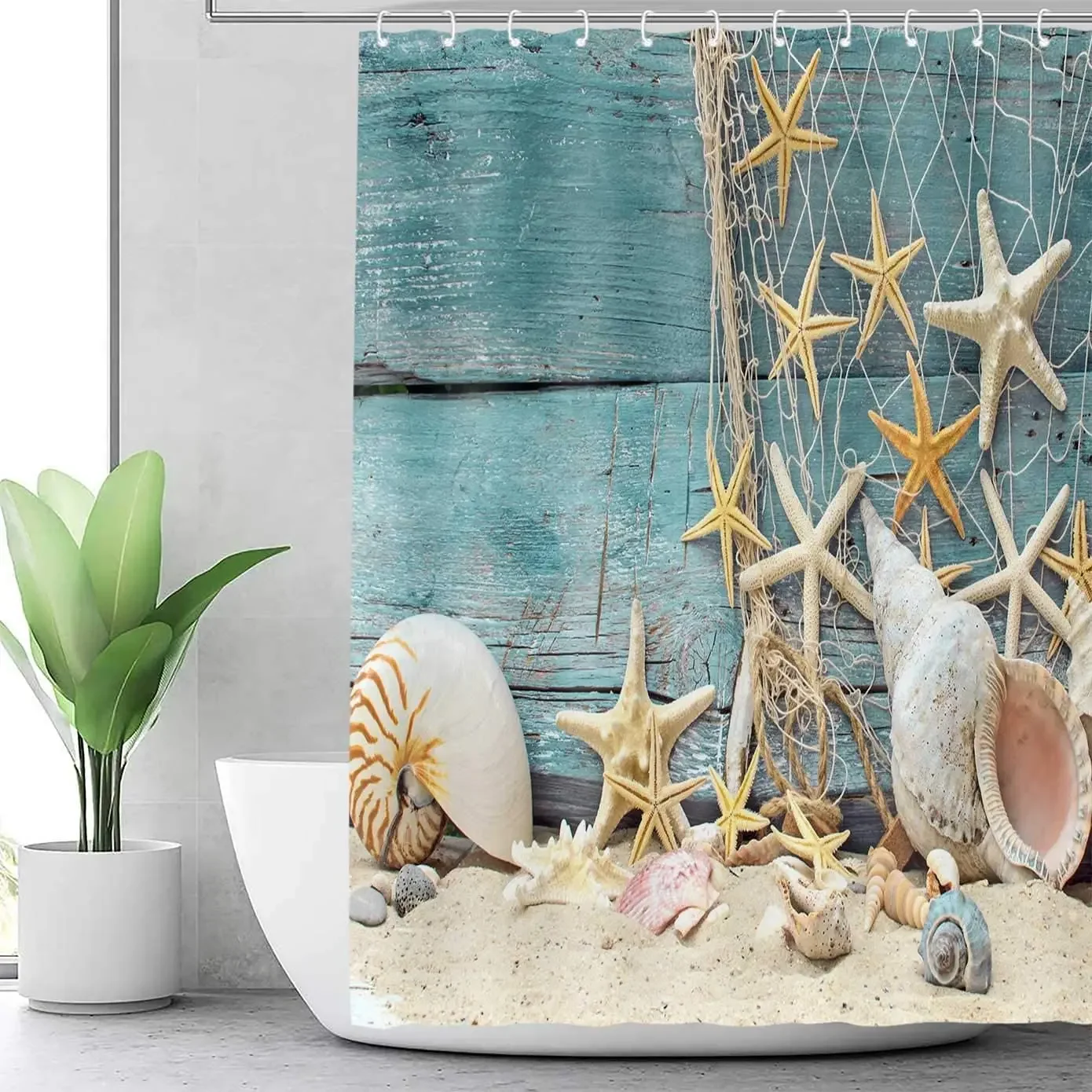 Seashell Shower Curtain Summer - Shower Curtain Liner recension och pris