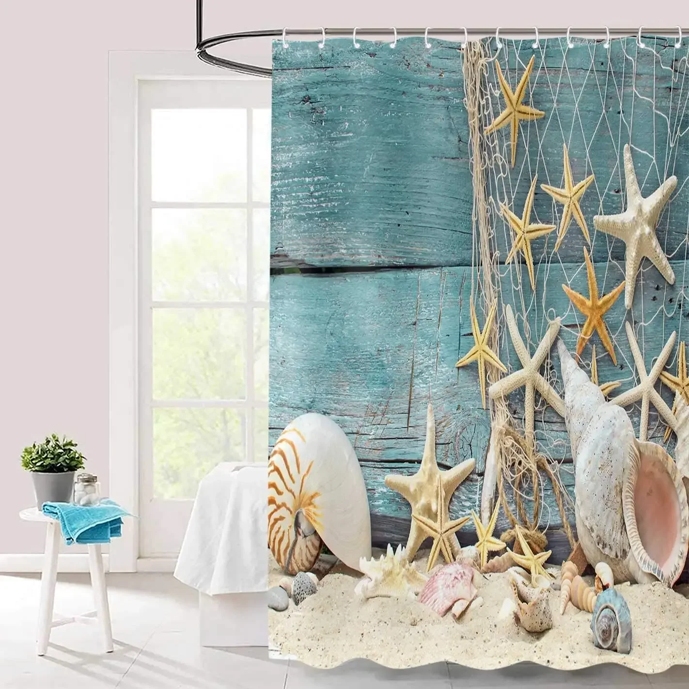 Seashell Shower Curtain Summer - Shower Curtain Liner recension och pris