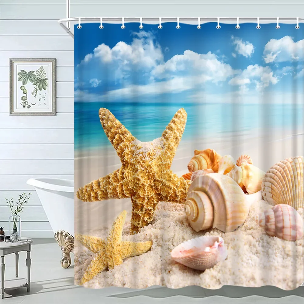 Seashell Shower Curtain Summer - Shower Curtain Liner recension och pris
