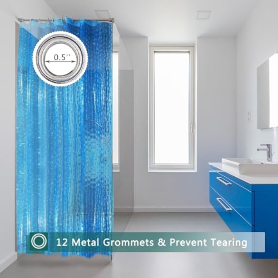 Blue Shower Curtain Liner, 100 - Shower Curtain Liner recension och pris
